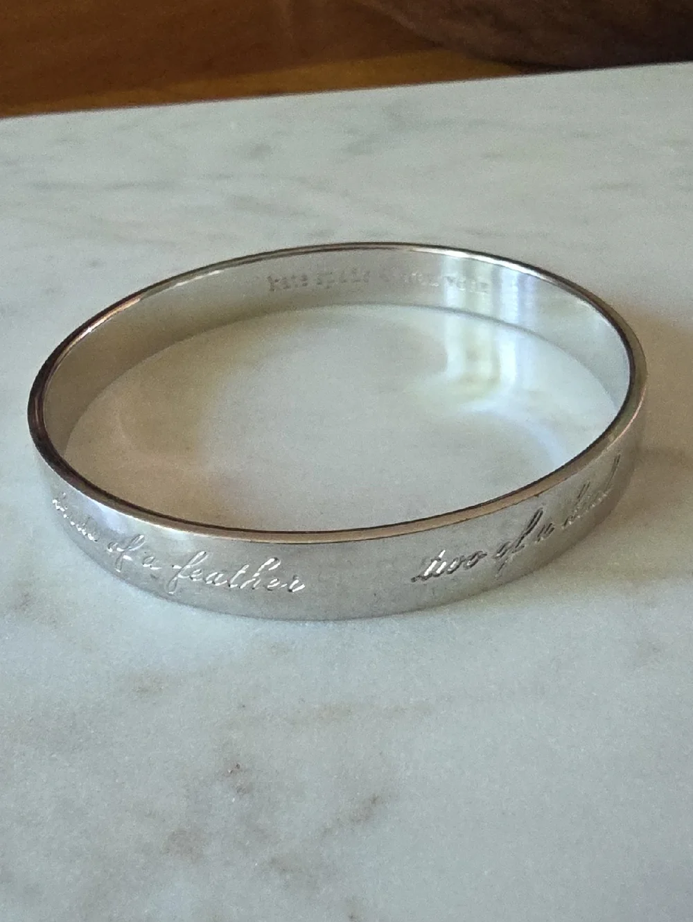 Kate Spade New York Best Friend Ever Idiom Bangle in silver - Picture 3 of 10
